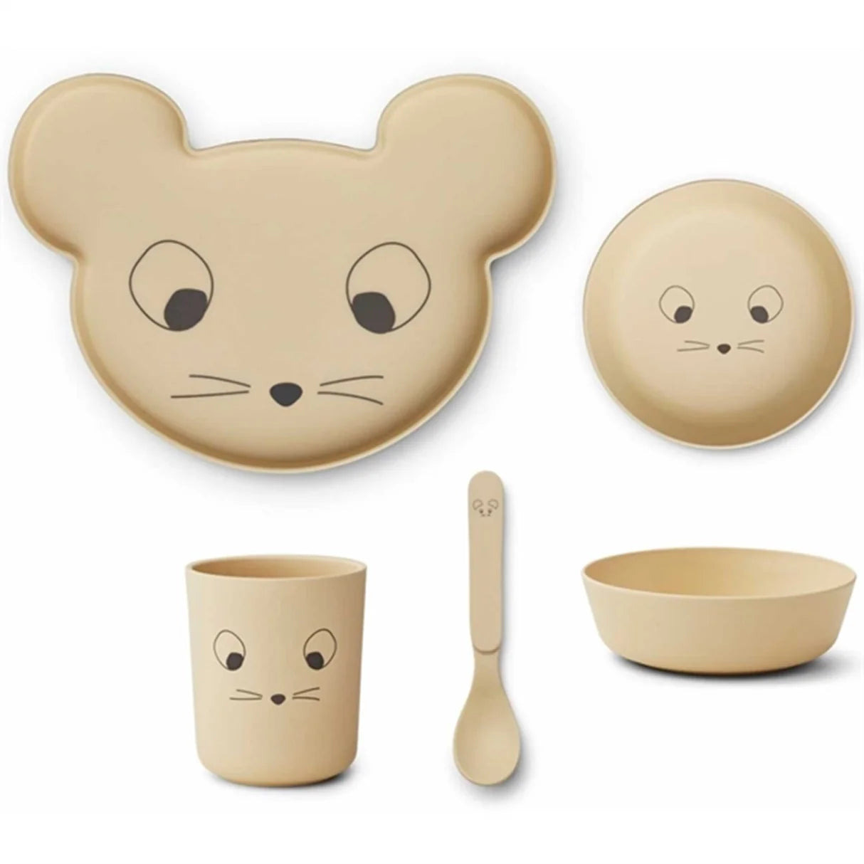 Liewood - Servies Brody Junior Set Muis Tarwegeel