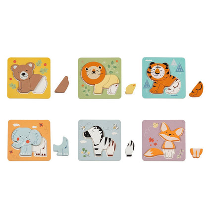 BusyKids Puzzle Set « Animaux » – 1+
