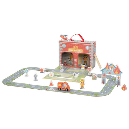 Mobiele speelset "Brandweerkazerne" BusyKids - 3+
