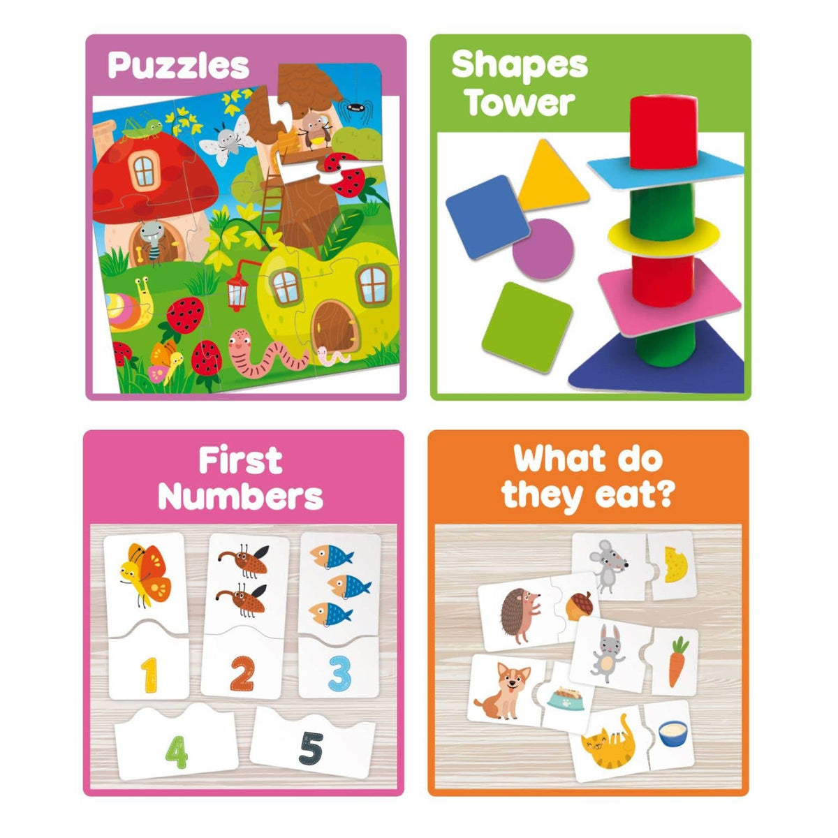 Carotina Baby Educatieve Games Collectie - 10 spellen - 2+