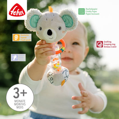 Regenmaker Koala - motoriek speelgoed/rammelaar stok