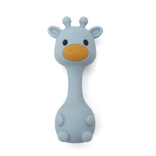 Silicone giraffe rattle: Blue