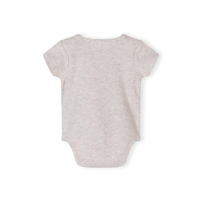 3-pack rompertjes met korte mouwen, giraffenprint, beige-bruin: Beige / 9-12 M (74-80 cm)