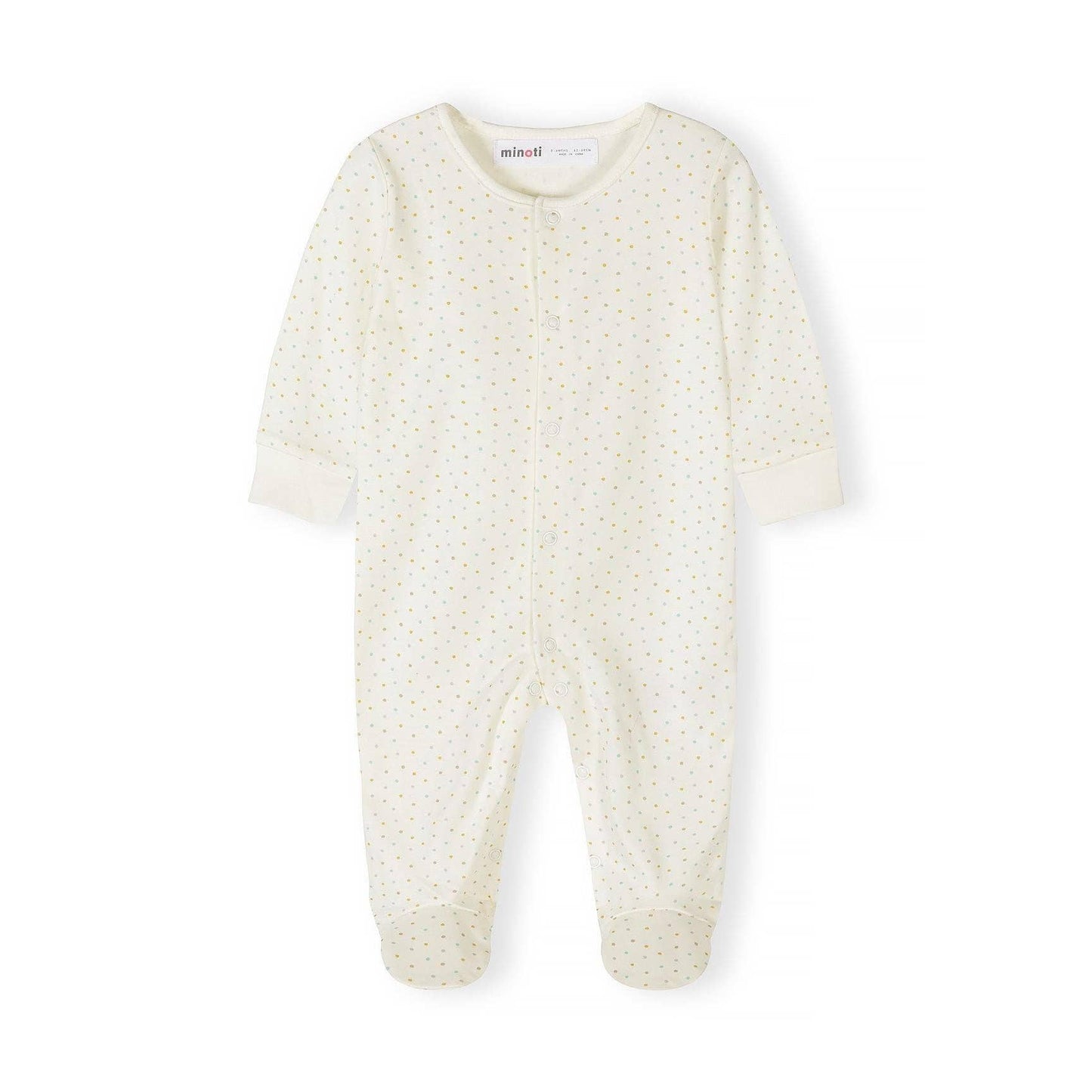 Set van 3 katoenen slaappakjes, Safari, crème-mint: Gebroken wit / 0-3 M (56-62 cm)
