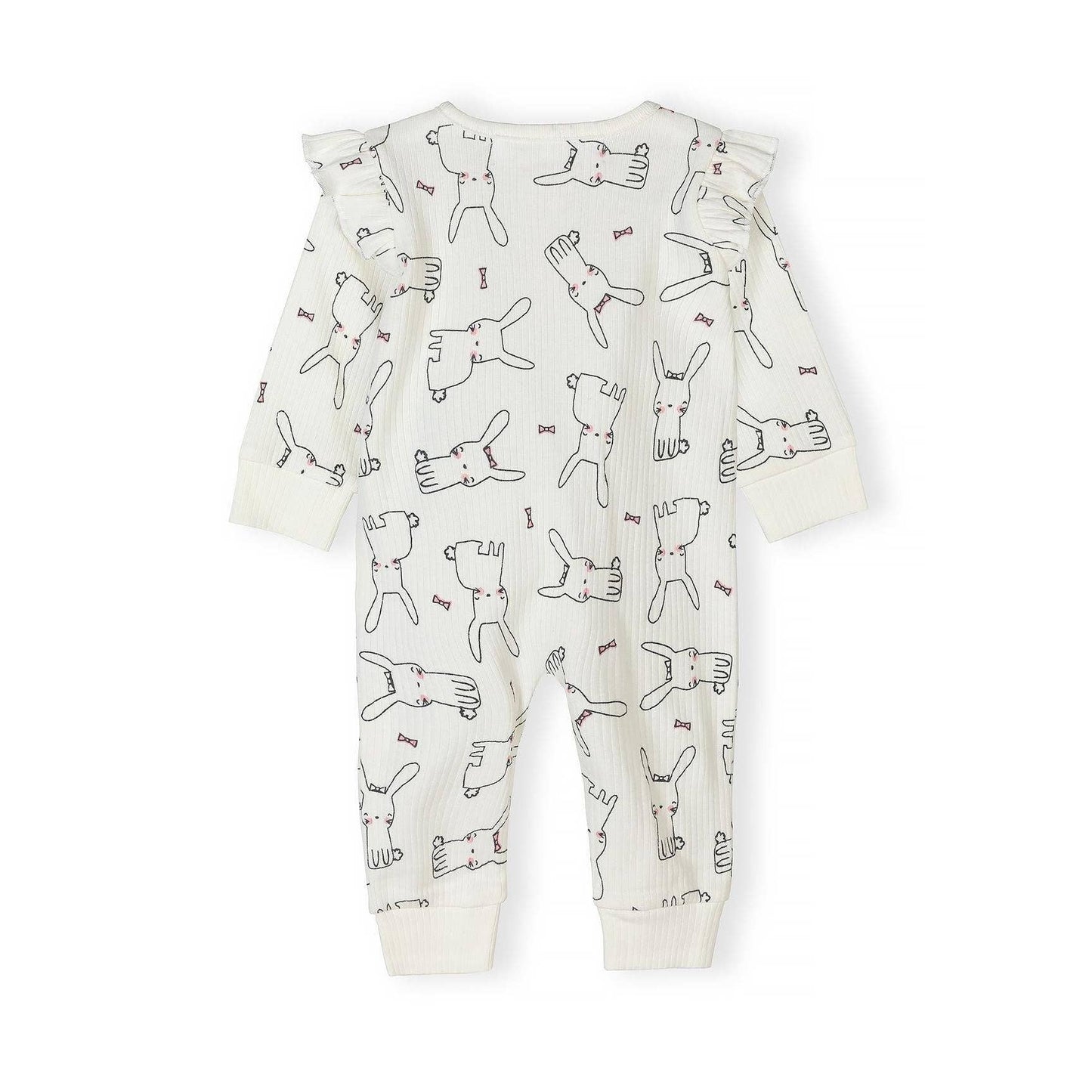 Set van 3 slaappakjes, geribbeld, gestreept en met konijntje, roze: Lichtroze / 3-6 M (62-68 cm)