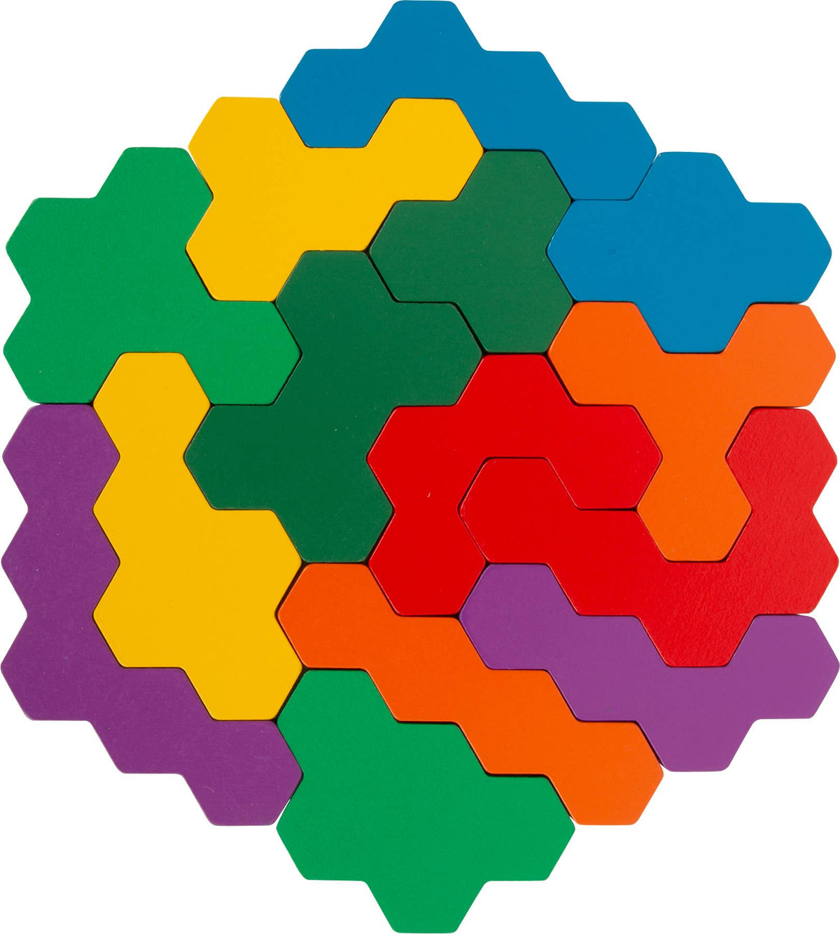 Hexagon Wooden Puzzle Learning Game