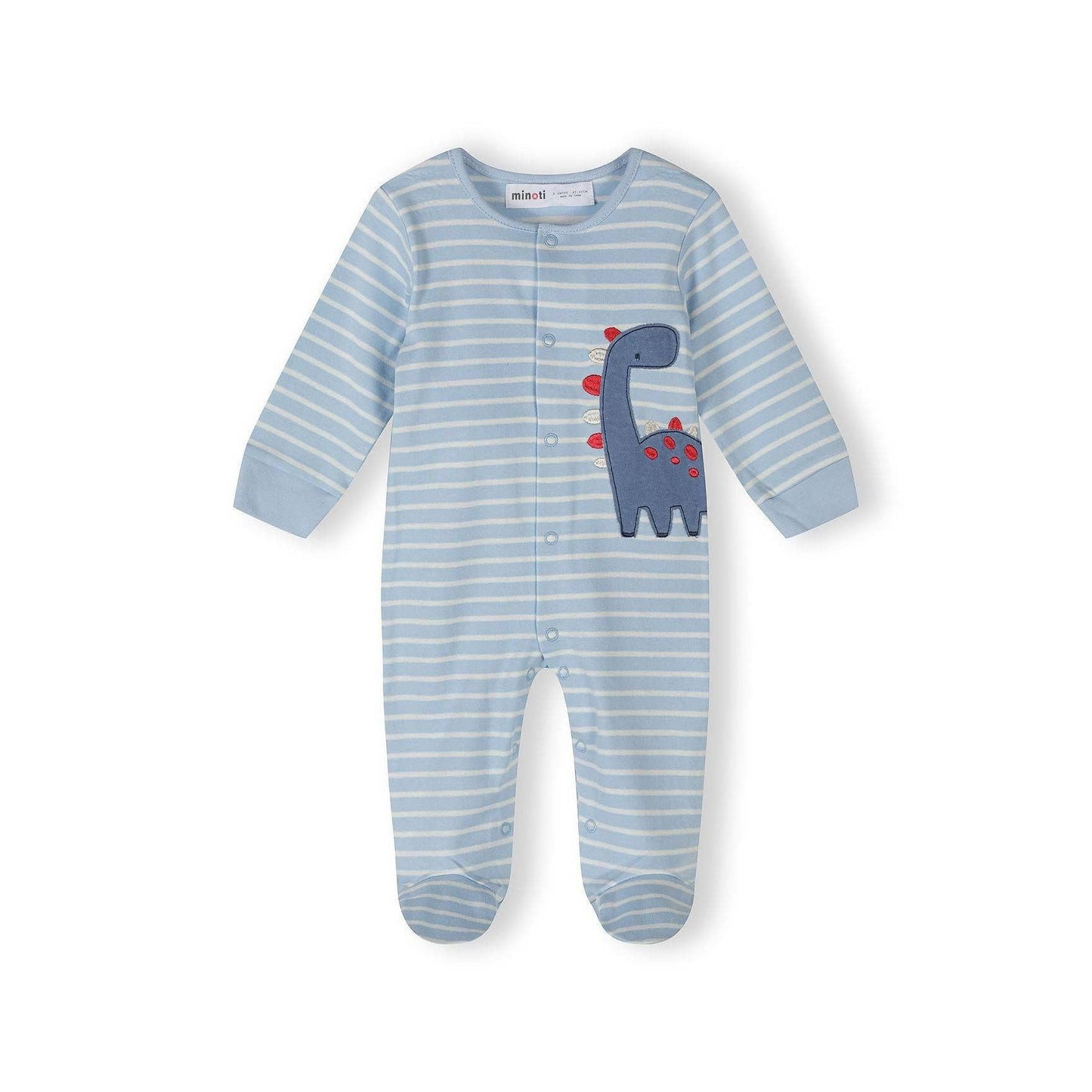 Set van 3 slaappakjes, dinosaurusprint, blauw/wit: Lichtblauw / 3-6 M (62-68 cm)