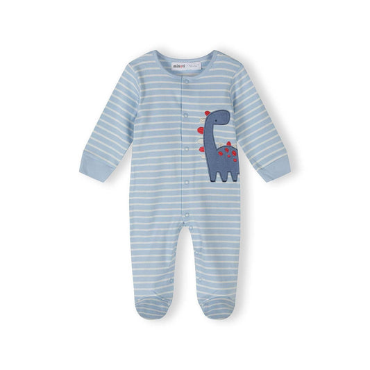 Set van 3 slaappakjes, dinosaurusprint, blauw/wit: Lichtblauw / 3-6 M (62-68 cm)