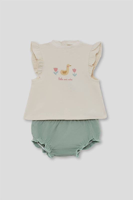 Street Monkey - Baby girl set: green - 9 m
