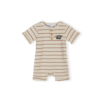 Geribbelde rompers (set van 3), giraf & streep, beige/bruin: Beige / 3-6 M (62-68 cm)
