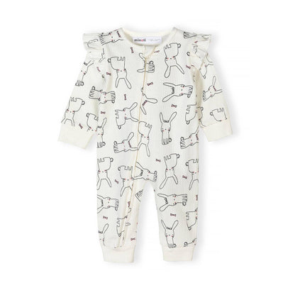 Set van 3 slaappakjes, geribbeld, gestreept en met konijntje, roze: Lichtroze / 3-6 M (62-68 cm)