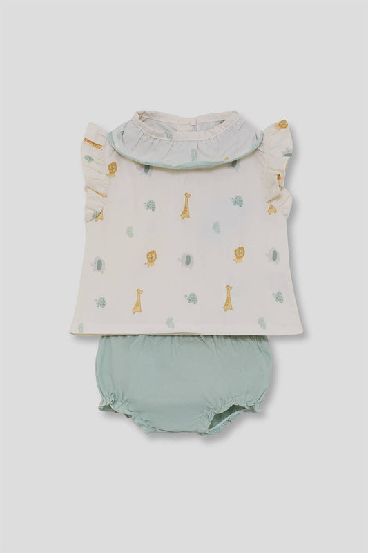 Street Monkey - Baby girl set: green - 1 m