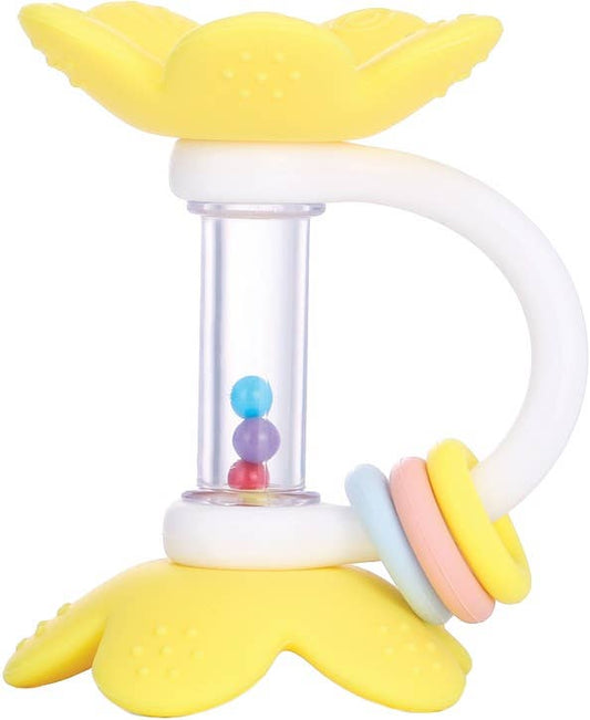 Fleurs vibrantes – Anneau de dentition jaune