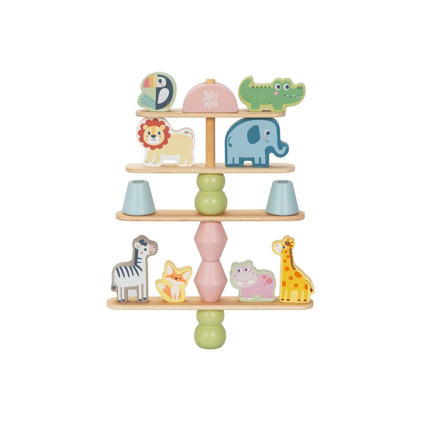Jeu d'empilement d'animaux BusyKids – 18 mois et +