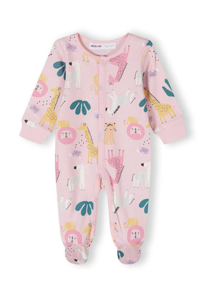 Girls 2-pack long sleeve sleepsuits 0-24m light pink: Lichtroze / 6-9m