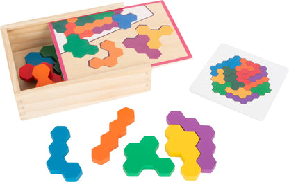 Hexagon Wooden Puzzle Learning Game