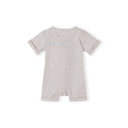 Geribbelde rompers (set van 3), giraffe & streep, beige/bruin: Beige / 6-9 M (68-74 cm)