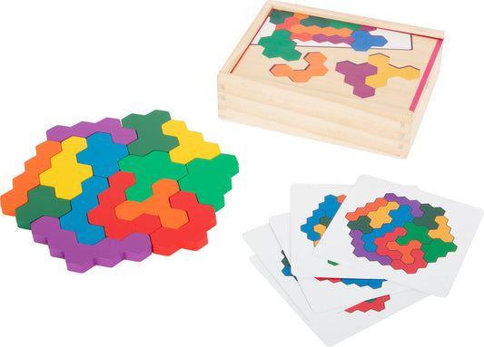 Hexagon Wooden Puzzle Learning Game