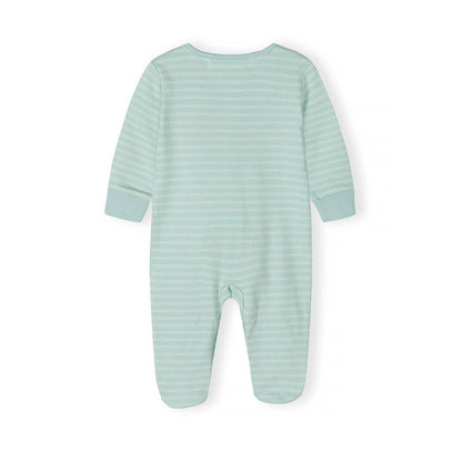 Set van 3 katoenen slaappakjes, Safari, crème-mint: Gebroken Wit / 3-6 M (62-68 cm)