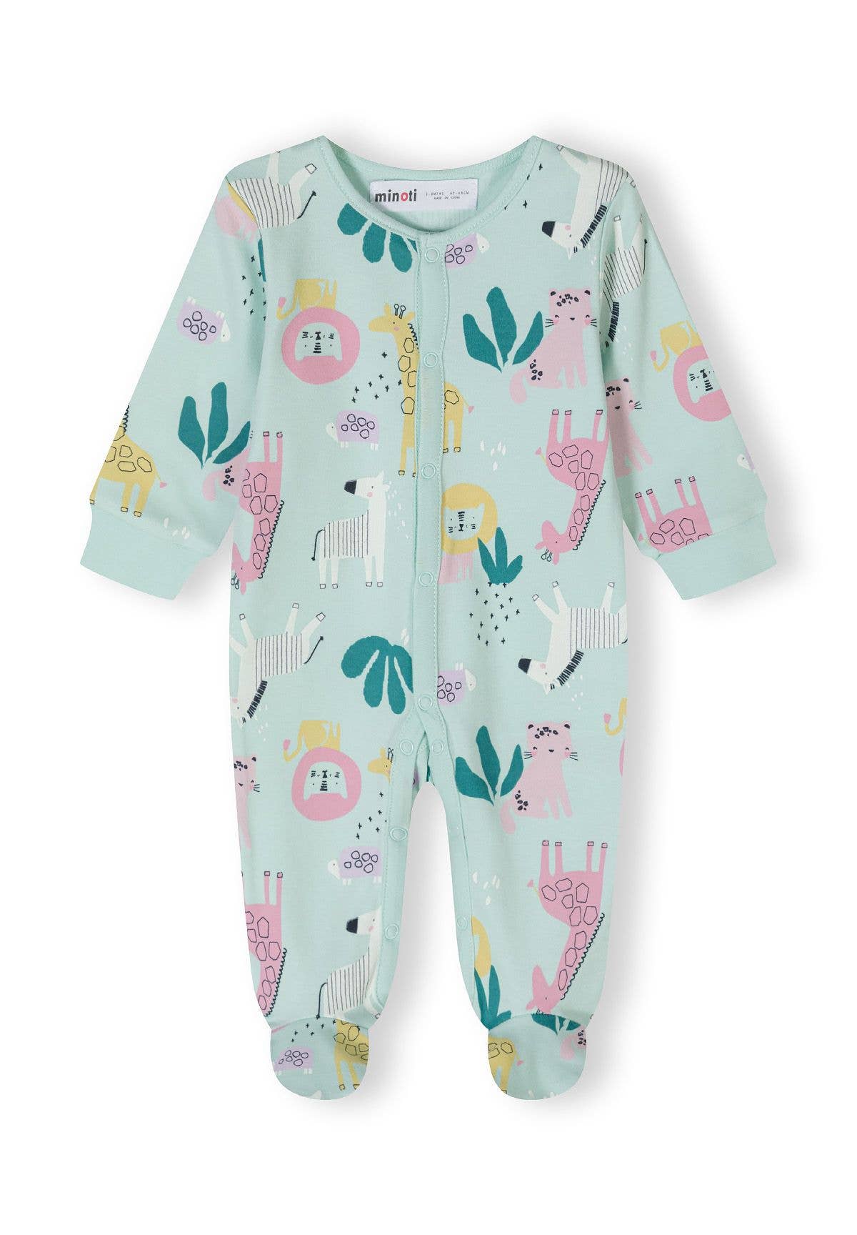 Girls 2-pack long sleeve sleepsuits 0-24m light pink: Lichtroze / 6-9m