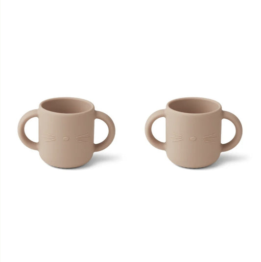 Liewood - Silicone cup 2 pack - cat rose