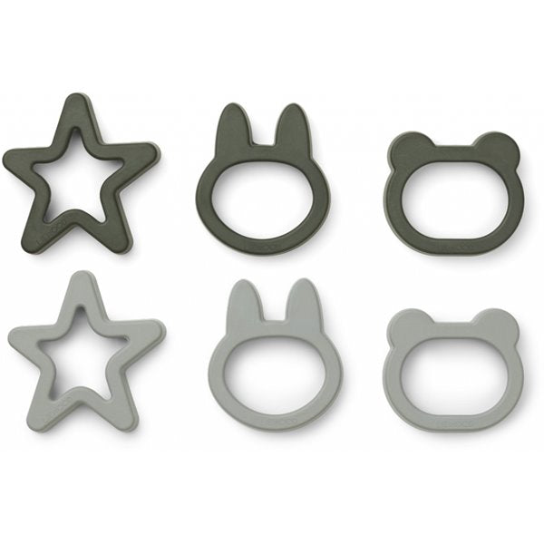 Liewood - Andy cookie cutter 6 pack - hunter green mix