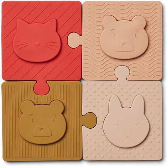 Liewood - Puzzle Bodil en silicone - rose multi mix