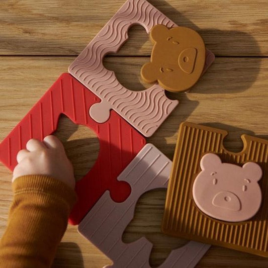 Liewood - Puzzle Bodil en silicone - rose multi mix