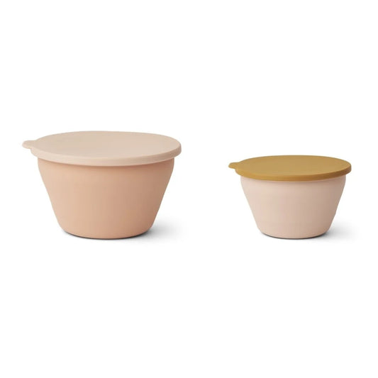 Liewood - Dale Silicone foldable bowl set - Rose multi mix