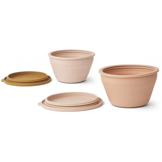 Liewood - Dale Silicone foldable bowl set - Rose multi mix
