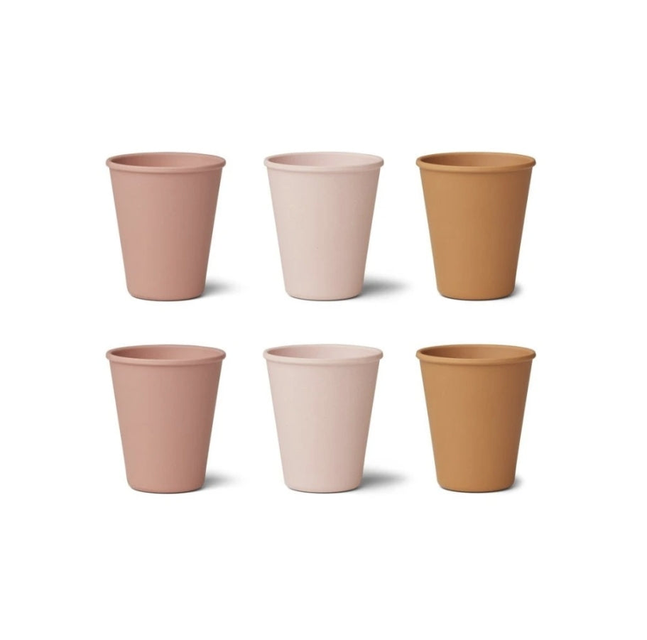 Liewood - Gertrud bamboe beker 6-pack - roze multi mix