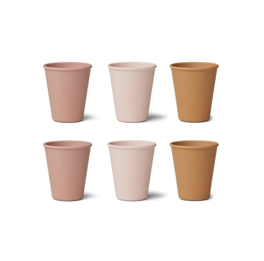 Liewood - Gertrud  bamboo cup 6 pack - rose multi mix