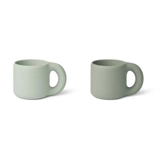 Liewood - Kylie beker met oren 2-pack - dusty mint/faune green mix