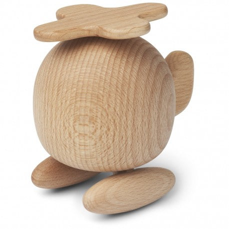 Liewood - Leni wooden toy - helicopter/beech