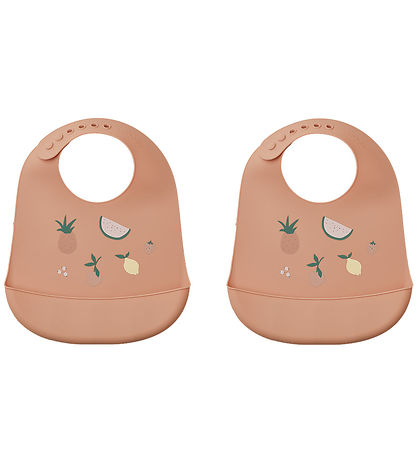 Liewood - Tilda silicone bib 2 pack - fruit pale tuscany