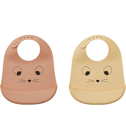 Liewood - Tilda silicone bib 2 pack - mouse wheat yellow mix