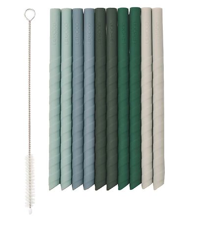 Liewood - Timoti straw set 10 pack - green multi mix