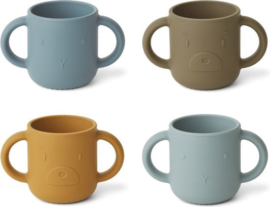 Liewood - Gene silicone cups 4-pack - Blue multi mix