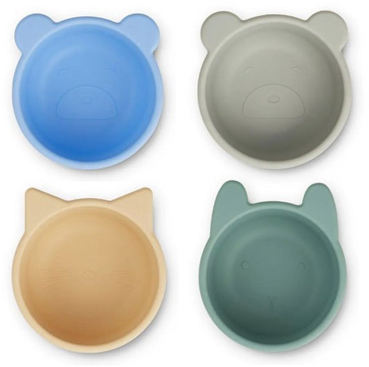 Liewood - Bols Malene lot de 4 - Menthe poivrée multicolore