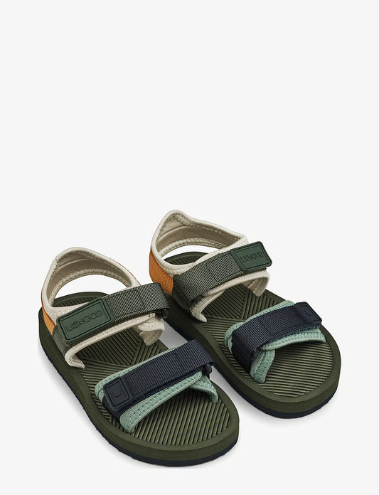 Liewood - Sandales Monty - vert chasseur multicolore