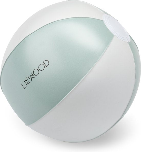 Liewood - strandbal - streep dusty mint/crème de la crème
