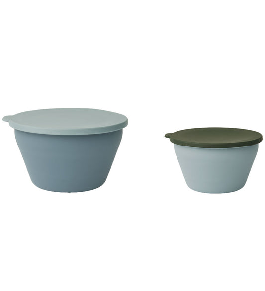 Liewood - Bols en silicone lot de 2 - Bleu Multicolore