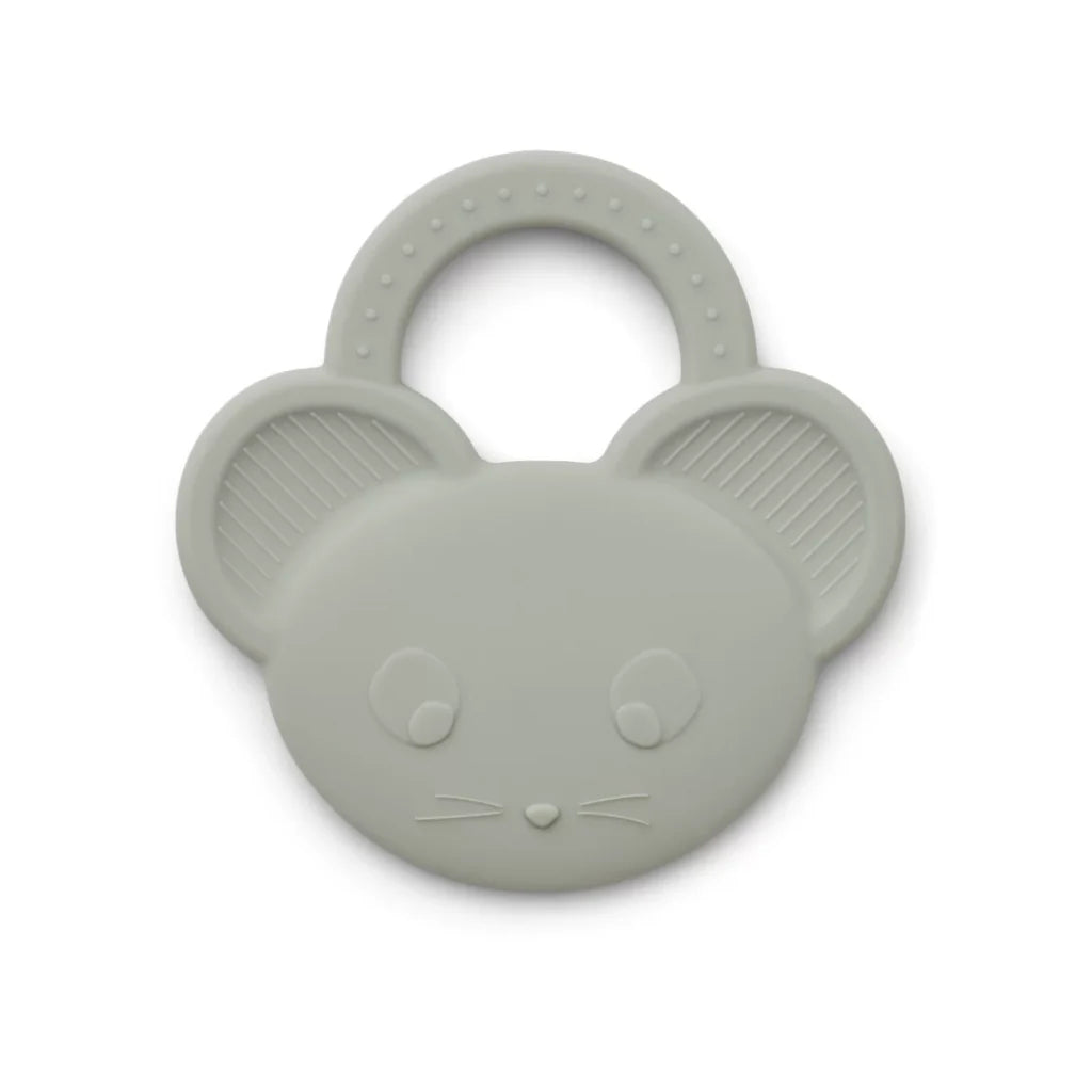 Liewood - siliconen bijtring - Gemma - muis dove blue