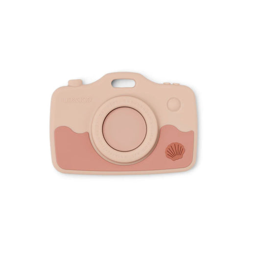 Liewood - silicone teether - Steven camera - sea creature rose mix