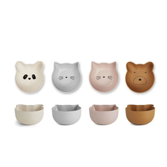 Liewood -  Filiz Snack Bowls 4 Pack - Rose Blush Multi Mix