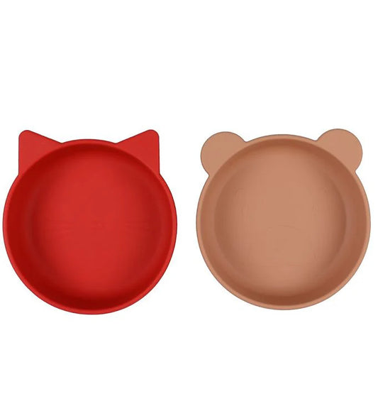 Liewood - Vanessa silicone bowls 2-pack - light lavender rose mix