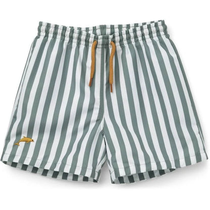 Liewood - zwemshort Duke - gestreept pepermunt/wit
