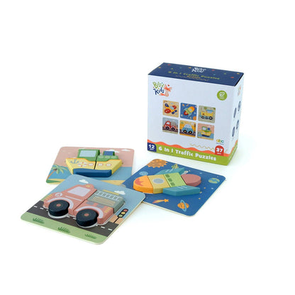 BusyKids Puzzelset "Vervoer" - 3+