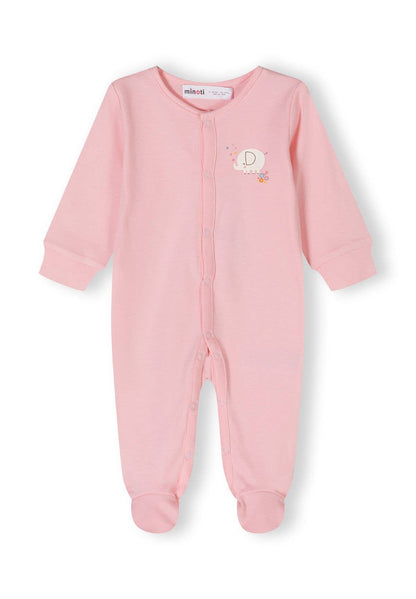 Girls 2-pack long sleeve sleepsuits 0-24m light pink: Lichtroze / 6-9m