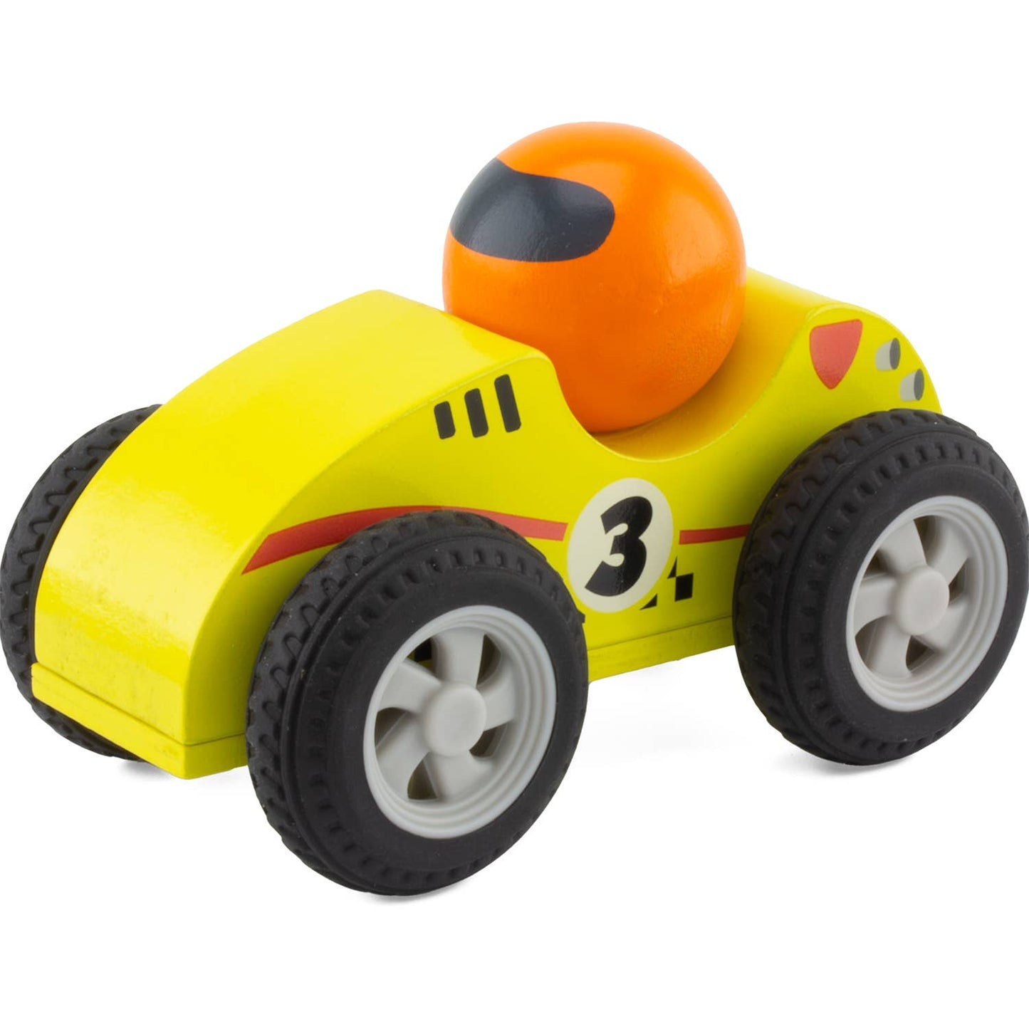 Wooden friction toy: turbo driver (set of 4) - 1+